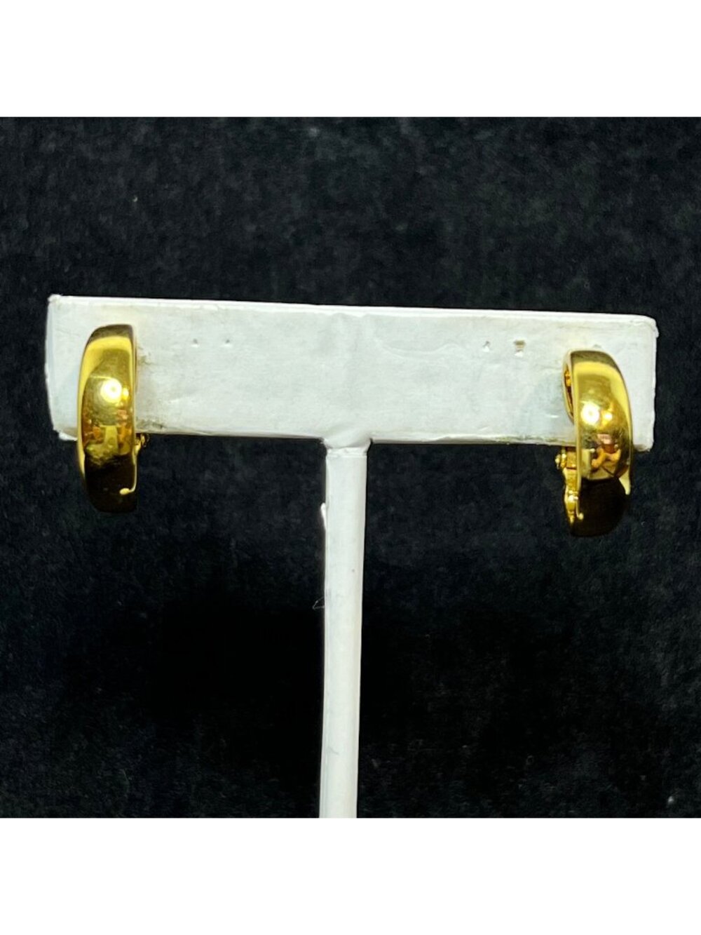 Vintage Napier Gold Tone Hoop Screw Back Earrings (2289 1&2)